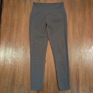 Zella Moto Ribbed High Waist Ankle Leggings - Purple Nebula - Small